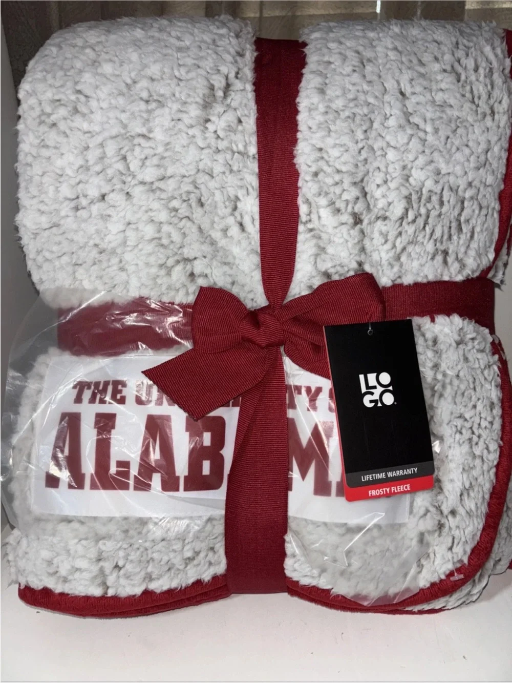 New The University Of Alabama Logo Frosty Fleece Throw Blanket 50x60”